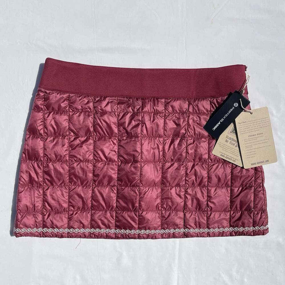 Alp N Rock Blaze Quilted Puffer Skirt Womens 5 XL Claret Burgundy Duck Down